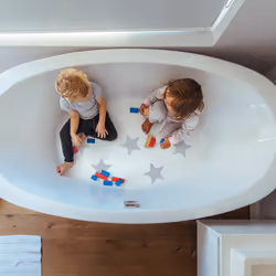 Relaxdays - Autocollant de baignoire, lot de 30, sticker en forme d'étoile de mer, antidérapant, plastique, transparent