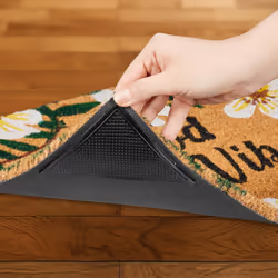 Relaxdays Antidérapant tapis, bandes autoadhésives, 24 pièces, pour carrelage, parquet, stratifié, anti-glisse, noir