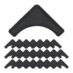 Relaxdays - Antidérapant tapis, bandes autoadhésives, 24 pièces, pour carrelage, parquet, linoléum, sous-tapis, noir