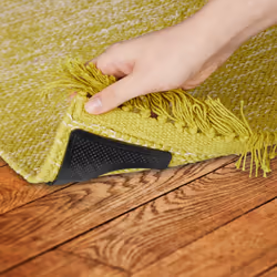 Relaxdays - Antidérapant tapis, bandes autoadhésives, 24 pièces, pour carrelage, parquet, linoléum, sous-tapis, noir