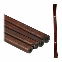 Tuteur à tomates, lot de 25, pratique et décoratif, hauteur : 105 cm, pour le jardin, marron foncé - Relaxdays
