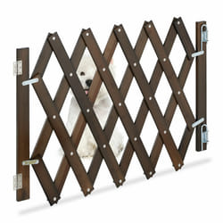 Relaxdays - Barrière de sécurité, bambou, pour chien, largeur 34,5-108,5 cm, hauteur 47,5-60 cm, escaliers & porte, marron