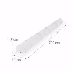 Serre, 7 m de long, en bâche en pvc, 10 arceaux, tunnel de culture, plantes, transparent - Relaxdays - Vue supplémentaire 4