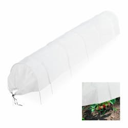 Relaxdays - Tunnel de croissance, protection contre les parasites, filet à fines mailles, longueur : 3,4 m, blanc