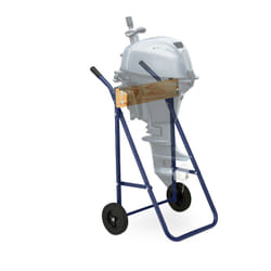 Relaxdays - Chariot hors-bord, stockage & transport, moteur jusqu'à 100 kg, support acier, bleu foncé