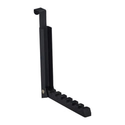 Relaxdays Portemanteau pliable pour porte de max 2 cm d’épaisseur à accrocher 6 cintres métal et bois noir