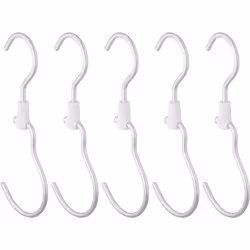 Organisez votre dressing ou votre armoire à vêtements grâce à ce lot de 5 crochets. Accrochez vestes, chapeaux et sacs à votr ...