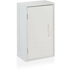 Relaxdays - Armoire de salle de bain, étagère réglable, fermeture magnétique, HxLxP: 50x30x18,5 cm, placard étroit, blanc
