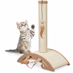 Occupez et divertissez votre chat avec ce superbe griffoir. Votre petit félin pourra faire ses griffes sur le tronc en sisal  ...