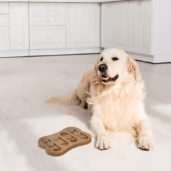 Jouet d'intelligence pour votre chien, accessoire pratique, friandises à cacher, en mdf, nature - Relaxdays