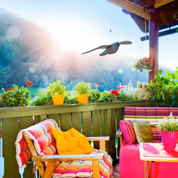 Relaxdays faucon anti-pigeon, à suspendre, effaroucheur oiseaux, pour jardin, balcon, en plastique, multicolore