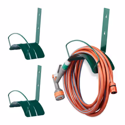 Porte-tuyau mural lot de 3 métal support pour tuyaux de jardin de 60 m 5/8 pouces (15 mm) pratique solide vert