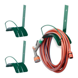 Porte-tuyau mural lot de 3 métal support pour tuyaux de jardin de 60 m 5/8 pouces (15 mm) pratique solide vert