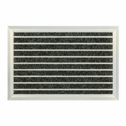 Relaxdays 4052025456214 paillasson Paillasson grattoir Intérieur & extérieur Rectangulaire Noir, Argent