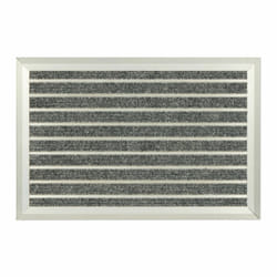 Relaxdays - Paillasson, aluminium, 60x40 cm, pour intérieur & extérieur, tapis résistant aux intempéries, argenté - gris