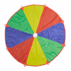 Relaxdays Jeu pour enfants parachute avec 8 poignées design arc-en-ciel diamètre 2 m extérieur (jardin) multicolore