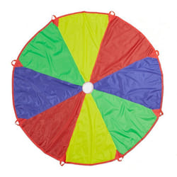 Relaxdays Jeu pour enfants parachute avec 8 poignées design arc-en-ciel diamètre 2 m extérieur (jardin) multicolore