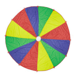 Relaxdays Jeu pour enfants XXL parachute avec 12 poignées design arc-en-ciel diamètre 6 m extérieur multicolore