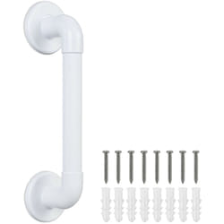 Relaxdays - Barre d'appui, salle de bain, douche/baignoire, charge max. 100 kg, personnes âgées et handicapées, blanche