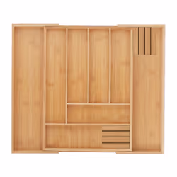 Avec ce range-couverts, les tiroirs de cuisine en désordre appartiennent au passé. Ce rangement pour tiroir avec 6 compartime ...
