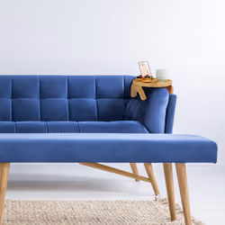 Support pour accoudoir, bambou, plateau avec encoche pour portable, l x p: 25 x 30 cm, pour boissons, nature - Relaxdays