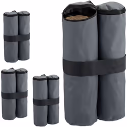 Vous ne savez pas comment fixer votre tente de manière sûre, même sur des sols durs ? Alors ce lot de 4 sacs de lestage est f ...