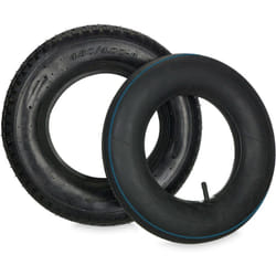 Relaxdays - Roue brouette avec chambre à air, profilée, 4.00-8 pouces, pneumatique, charge max. 150 kg, noire