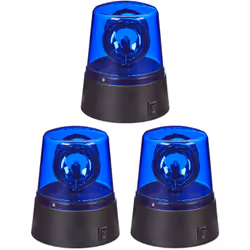 Faites de votre prochaine soirée une fête à ne jamais oublier avec ce lot de 3 gyrophares bleus. Une ambiance de folie est ga ...