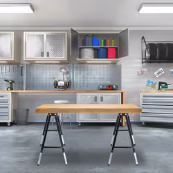 Relaxdays - Tréteaux, lot de 2, HxLxP: 91,5x106x50 cm, hauteur réglable, supports pour le bricolage, poignées, orange