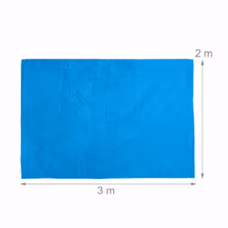 Paroi latérale pour votre tonnelle, lot de 3, imperméable, fermetures scratch, pe, sans fenêtres, 2x3 m, bleue - Relaxdays - Vue supplémentaire 4