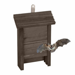 Relaxdays - Abri à chauves-souris, large refuge pour chauvesouris, HxLxP : 29 x 18 x 6 cm, jardin, nichoir, bois, marron