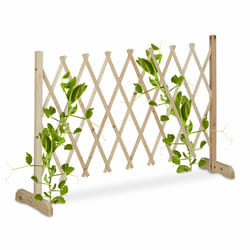 Tuteur à tomates, en bois, plantes grimpantes, non fixe, largeur extensible jusqu'à 180 cm, jardin, nature - Relaxdays