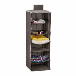 Relaxdays - tagère suspendue, avec 6 compartiments, tissu non tissé, h x l x p : 96 x 32 x 31 cm, anthracite