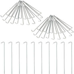 Relaxdays - Lot de 50 piquets de fixation, sardines pour tentes, camping, etc, sols mous & moyens, acier, 22 cm, argenté