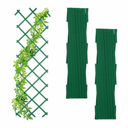 Relaxdays Tuteur à tomates en lot de 3, extensible, pour plantes grimpantes, 180 cm, jardin, balcon, terrasse, vert