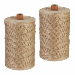 2 rouleaux de ficelle en jute (chacune : 500 m), biodégradable, bricolage, jardin, emballage, nature - Relaxdays