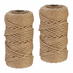 Relaxdays - Lot de 2 rouleaux de ficelle en jute (chacune : 50 m), biodégradable, bricolage, jardin, emballage, nature