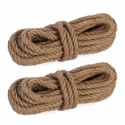 2 bottes de ficelle en jute (chacune 10 m), biodégradable, bricolage, emballage, jardin, nature - Relaxdays