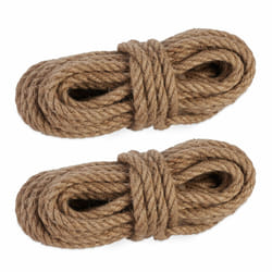 2 bottes de ficelle en jute (chacune 10 m), biodégradable, bricolage, emballage, jardin, nature - Relaxdays