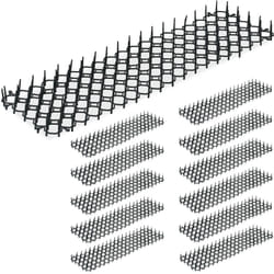 Relaxdays - Grille stop chats, lot de 12, dissuader martres & autres animaux, protection plantes, plastique, picots, noir