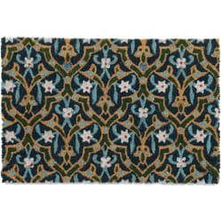 Relaxdays - Paillasson en fibres de coco, design oriental, 40 x 60 cm, antidérapant, intérieur et extérieur, multicolore