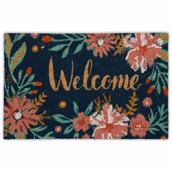 Faites sourire vos convives grâce à ce paillasson original ! Avec son design floral et son inscription accueillante, ce tapis ...