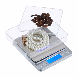 Relaxdays 4052025462291 balance de précision Argent 3 kg 0,1 g ct, dwt, g, gn, once, ozt