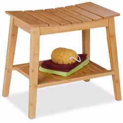 Le banc de salle de bain à la veinure naturelle n'apporte pas seulement une touche de chaleur dans ta salle de bain, mais aus ...