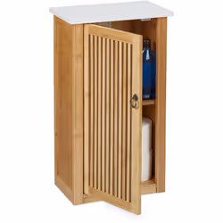 Description générale Ce meuble de rangement en bambou est parfait pour optimiser l'espace dans votre salle de bain, cuisine o ...