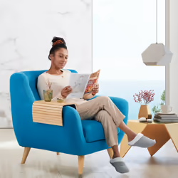 Relaxdays Support pour accoudoir, bambou, tablette pour canapé ou fauteuil