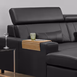 Relaxdays Support pour accoudoir, bambou, tablette pour canapé ou fauteuil