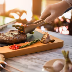 Relaxdays - Pince à barbecue, lot de 3, acier inoxydable, manche antidérapant, 40 cm de long, cuisine, grillades, coloré