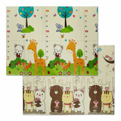Relaxdays - Tapis de jeu, pliable, sans substances nocives, lavable, 195 x 146 cm, mousse xpe, multicolore