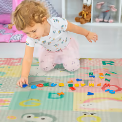 Relaxdays - Tapis de jeu, pliable, sans substances nocives, lavable, 195 x 146 cm, mousse xpe, multicolore